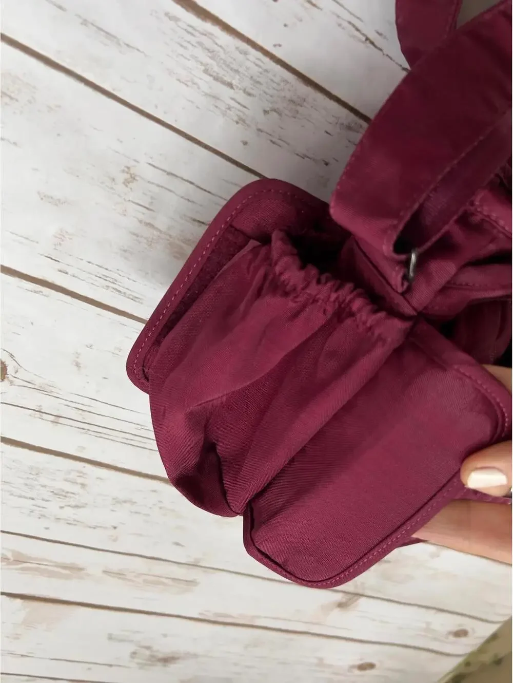 Lug Quilted‎ Shoulder Bag in Burgundy
